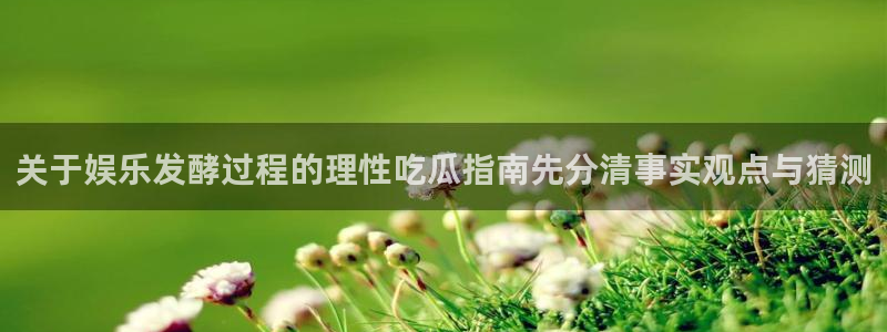 热门事件排行:关于娱乐发酵过程的理性吃瓜指南先分清事实观点与猜测